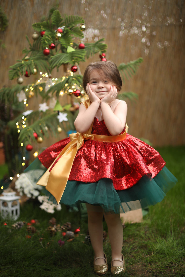 Gloria Christmas red dress