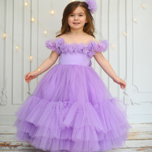 Clara flower girl dress lilac