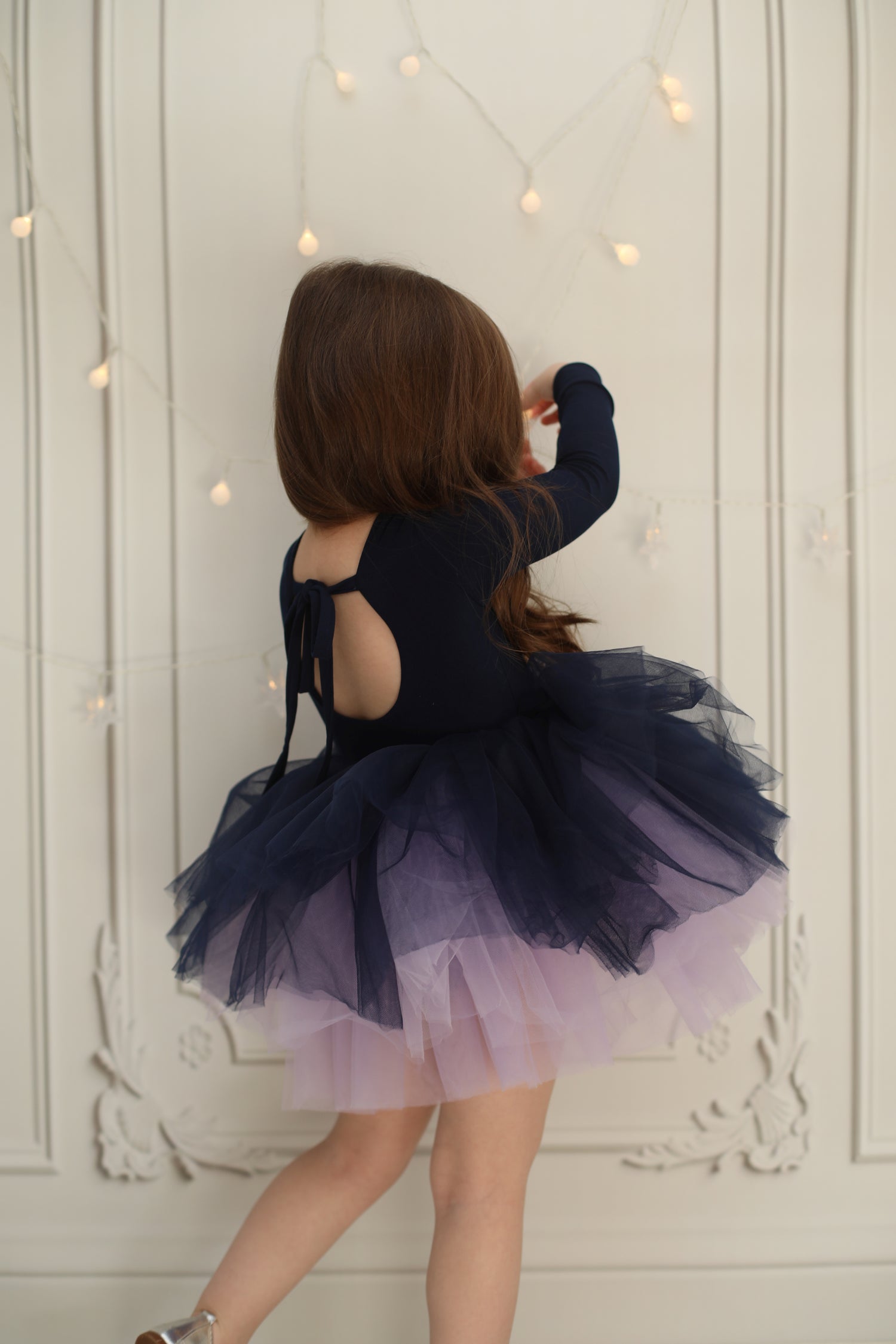 navy blue tutu dress Navy Blue Princess Tutu Dress - Sparkle Dot Tulle - Flower Bodice