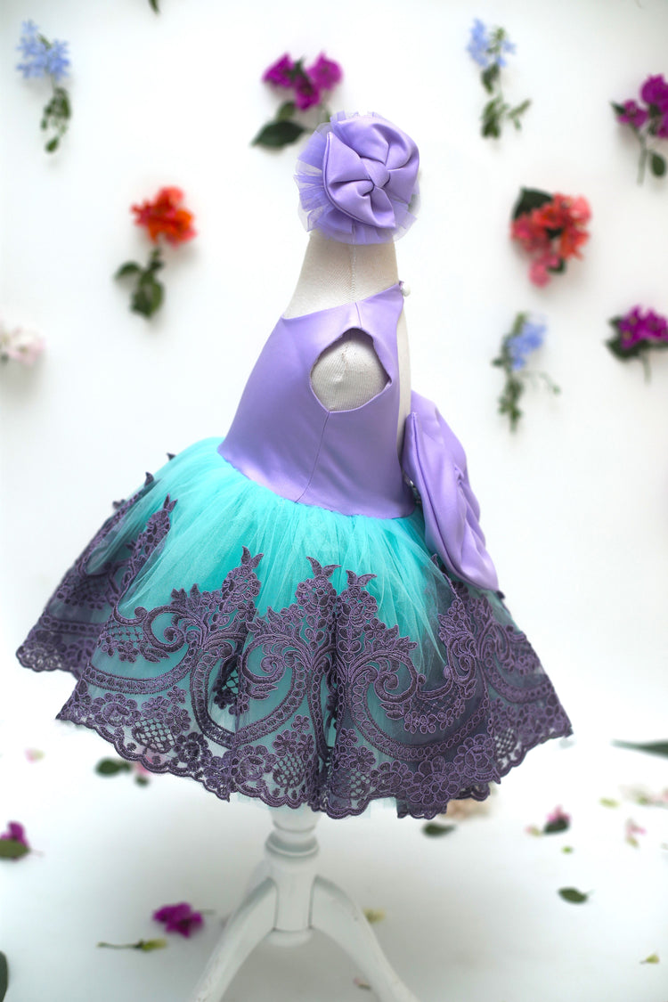 Esma flower girl dress turqouise