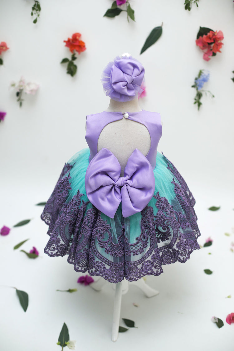 Esma flower girl dress turqouise