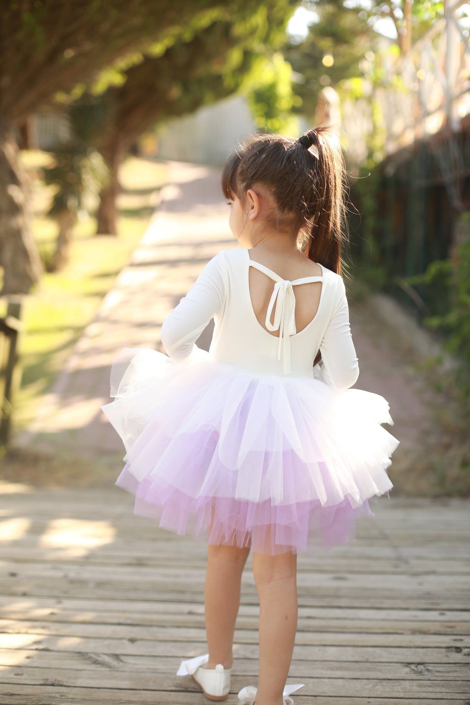 Professional Ballerina Costume Tutu White Lilac MyBabyByMerry