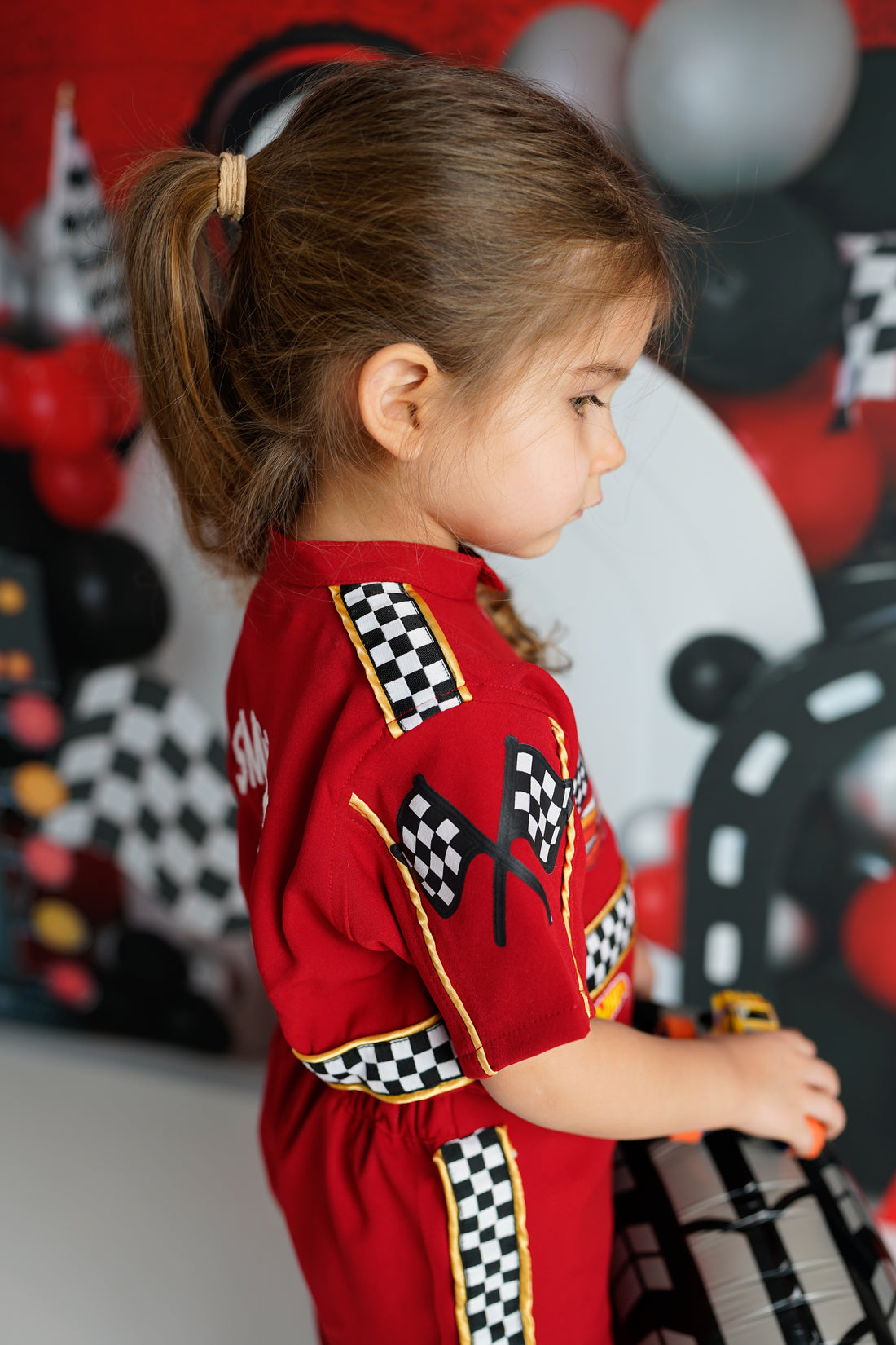 Kids Race Car Costume short sleeve with shorts Baby Girl Dress for Special Occasion