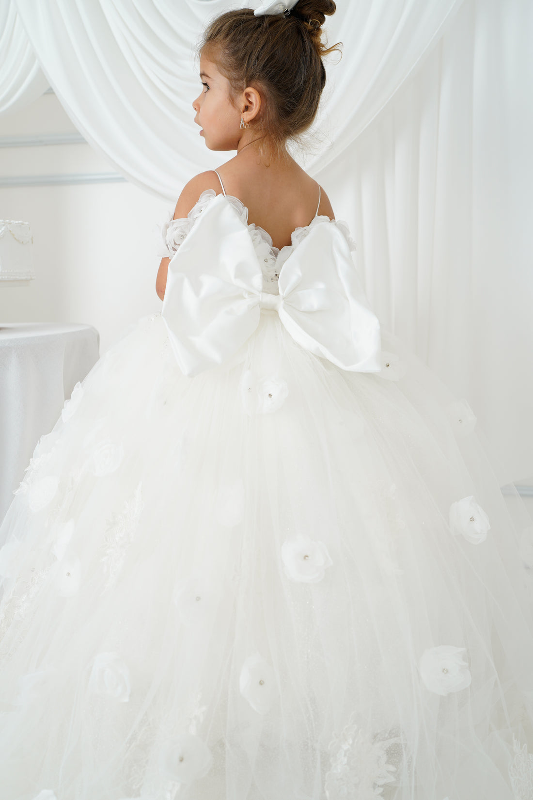 White quinceanera girl dress Baby Girl Dress for Special Occasion
