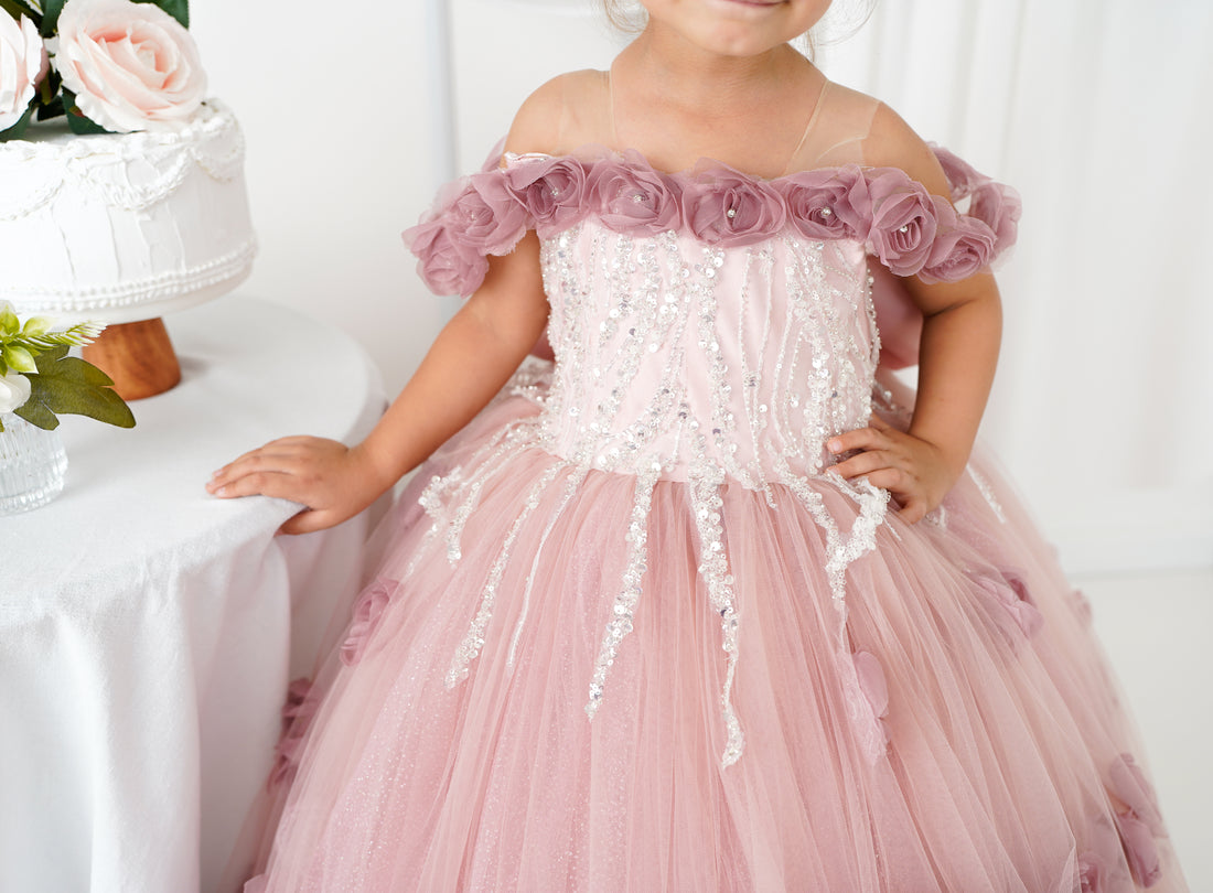 Quinceanera Dress Blush Rose Baby Girl Dress for Special Occasion