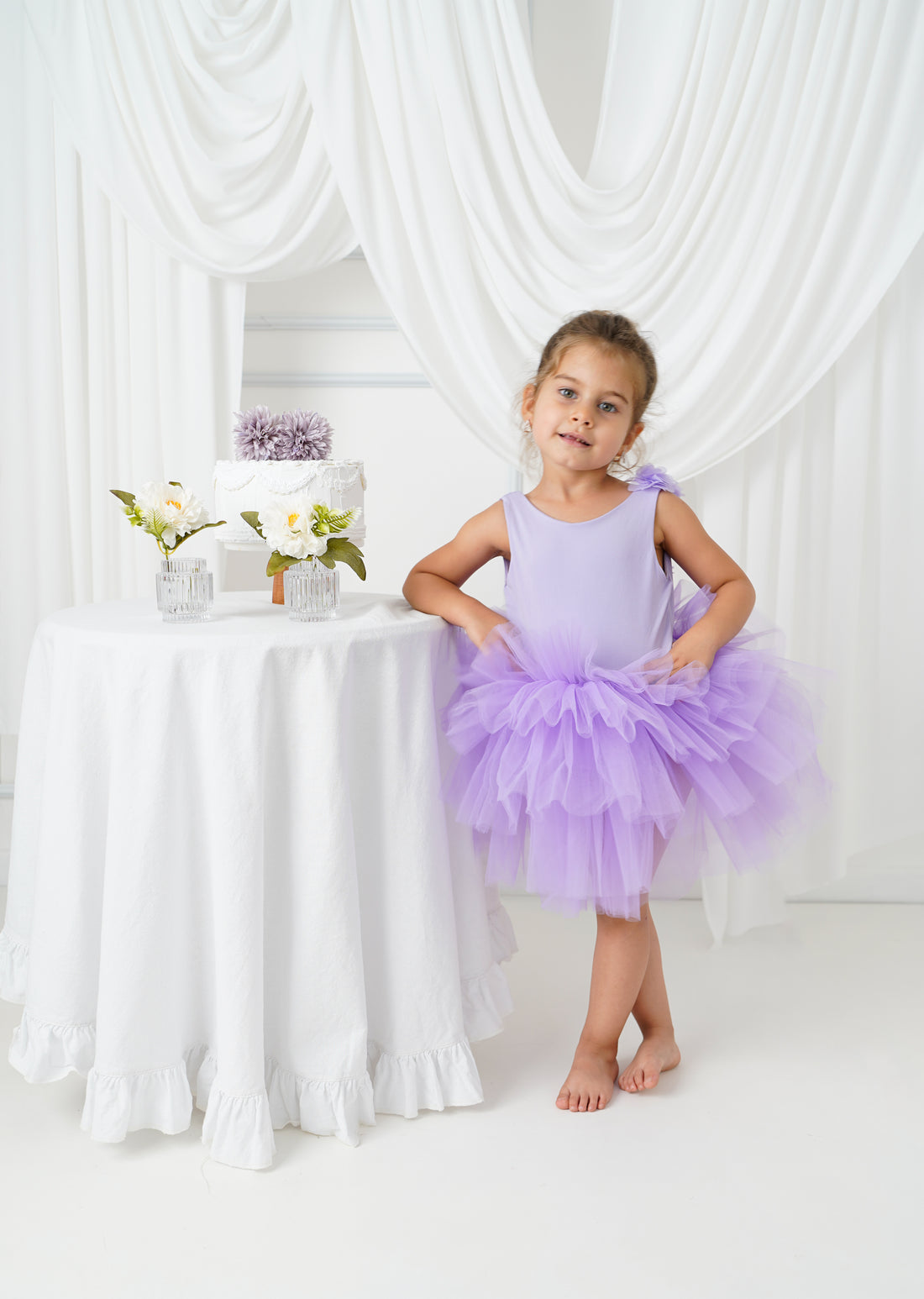 Ballerina tutu lilac Baby Girl Dress for Special Occasion
