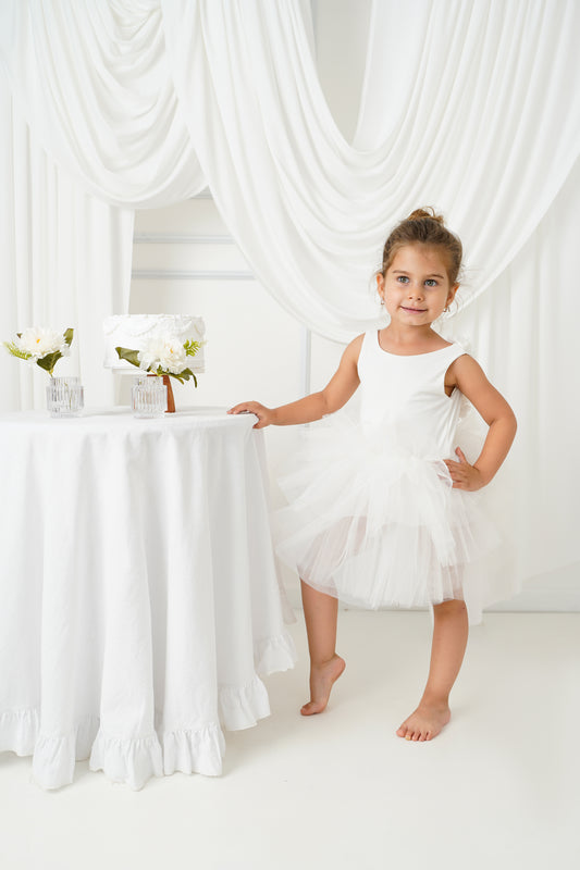 Ballerina tutu white sleveless