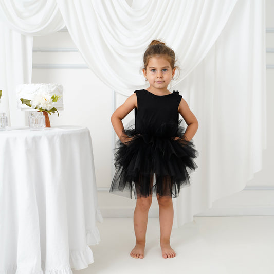 Flower black ballerina tutu Baby Girl Dress
