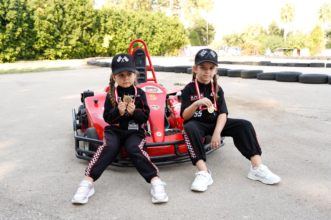 Kids Race Car Costume - Black Short Sleeve Racing Jumpsuit Baby Girl Dress for Special Occasion