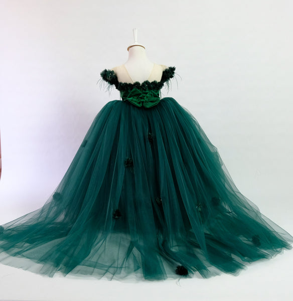 Rebecca Flower Girl Dress Emerald 6 Years