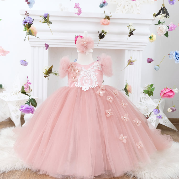Rosy girl dress (blush)