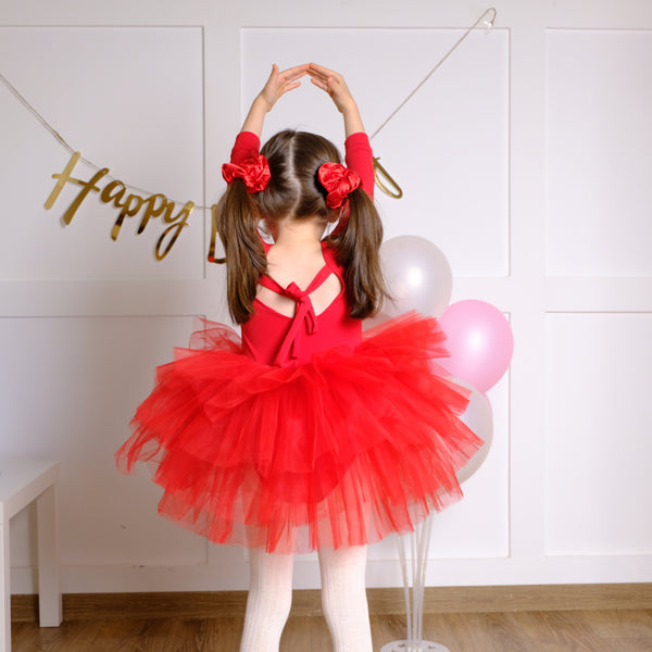 tutu red dress Alegra Basic Camisole Perfect for the festive season Red Tutu Skirt | Ballerina