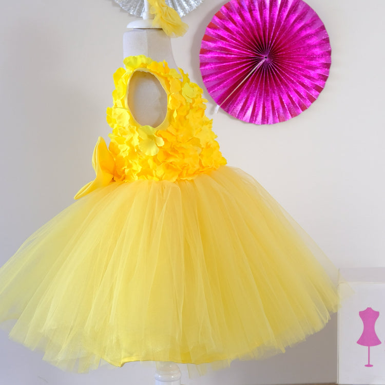 Nalla flower girl dress yellow