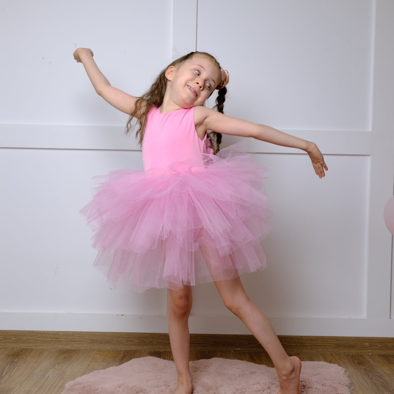Ballerina tutu floral dark pink - Main Image