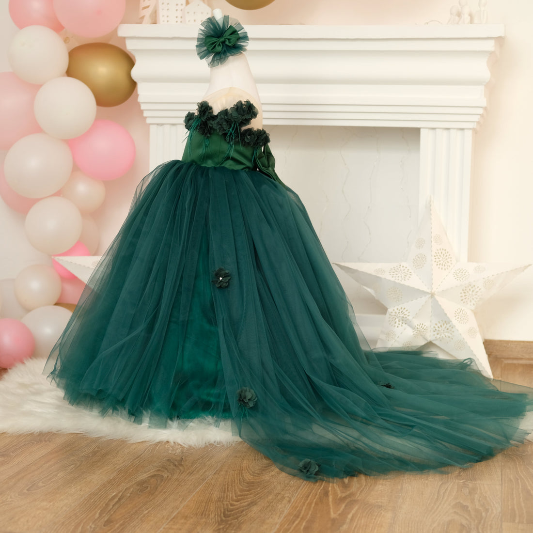 emerald green flower girl dress Baby Girl Dress for Special Occasion
