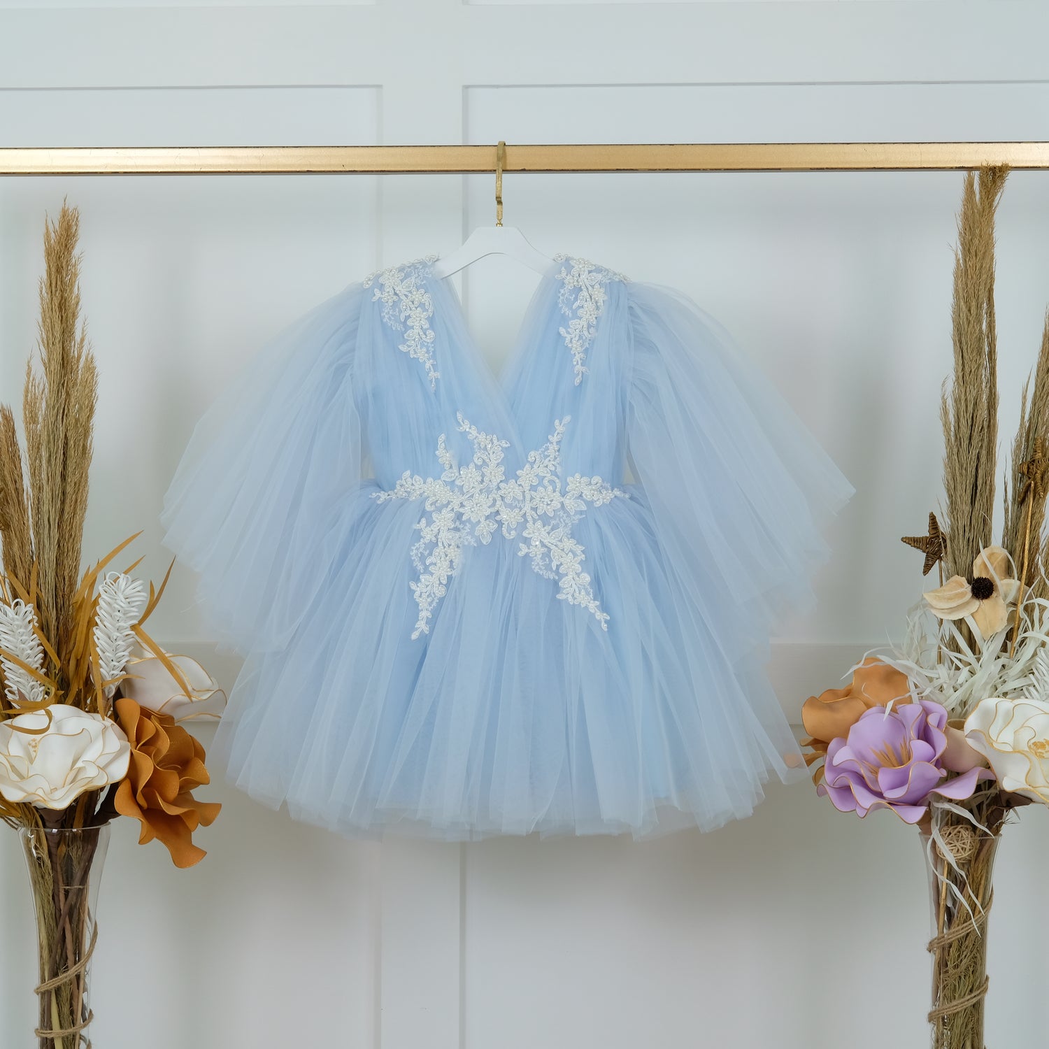 Daisy flower girl dress blue Daisy flower girl dress blue