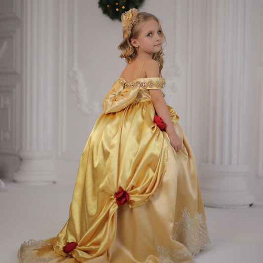 Belle baby girl dress, belle gown