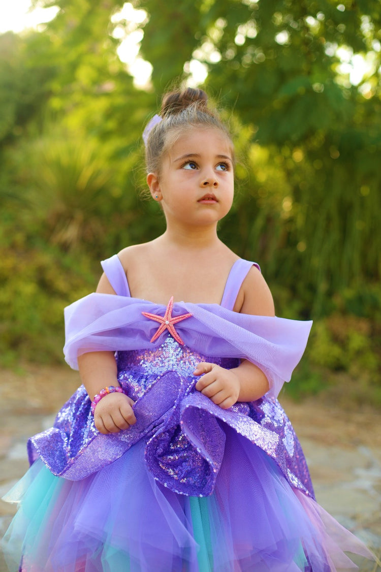 Ariel mermaid high low lilac dress