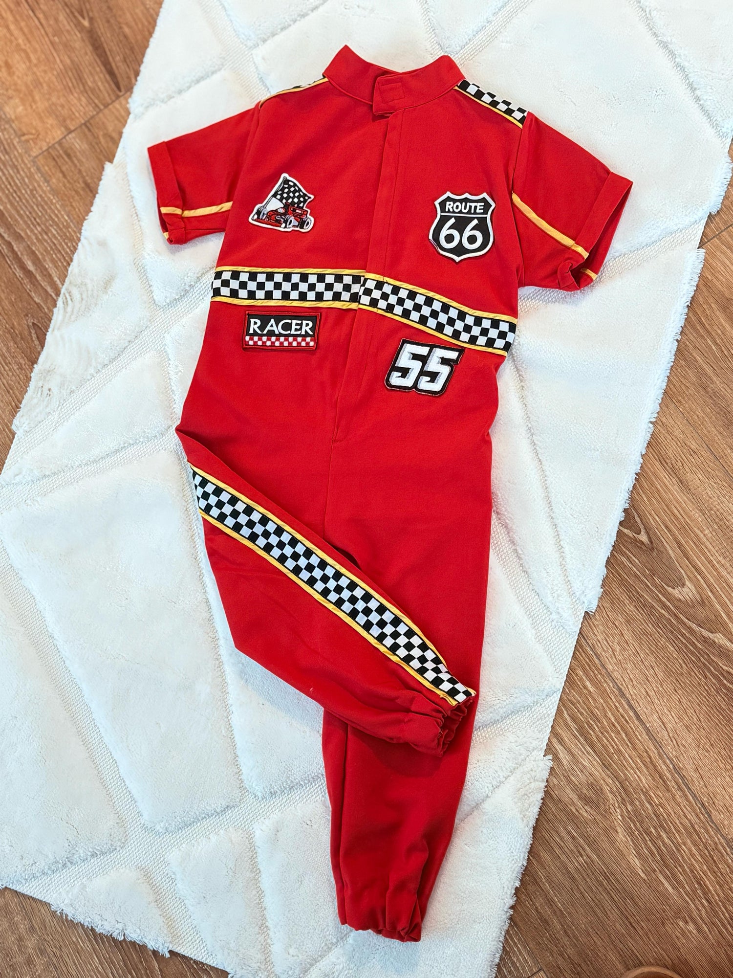 Race F1 costume toddler Short sleeve Shorts jumpsuit Baby Girl Dress
