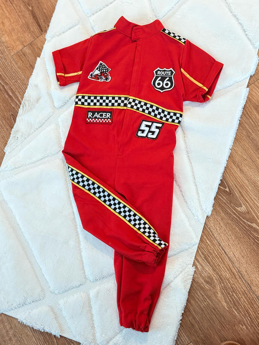 Race F1 costume toddler Short sleeve Shorts jumpsuit