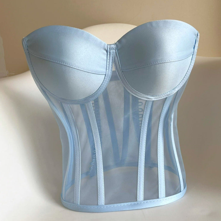 Blue Tranparent Corset