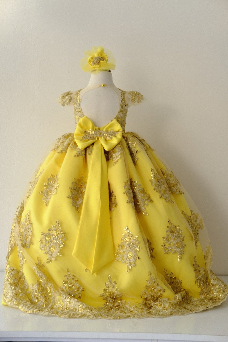 Princess Charlotte Dress Long Yellow