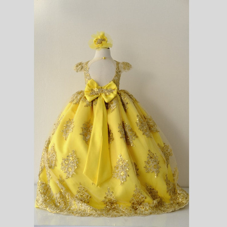 Princess Charlotte Dress Long Yellow
