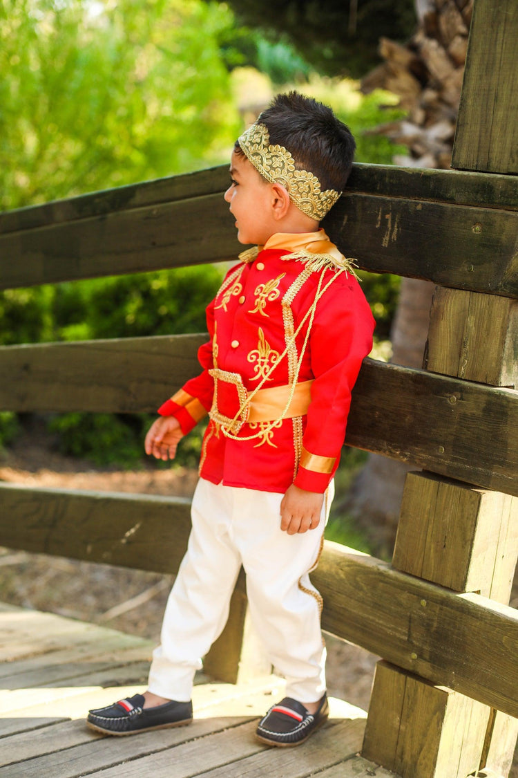 Prince charming costume red