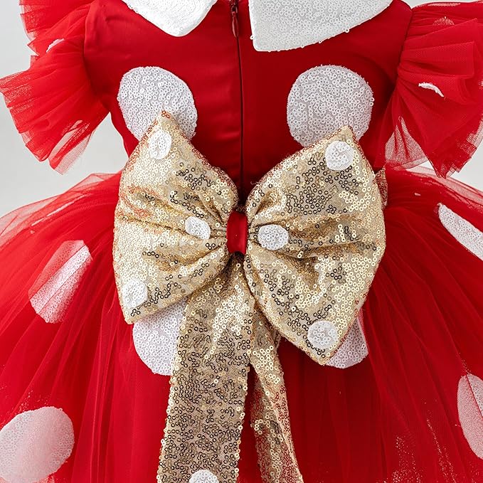 Minni Red Baby Costume 5 Years / Gold Minni Red Baby Costume 5 Years / Gold