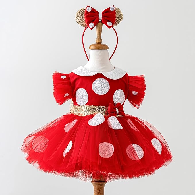 minnie mouse dresses Minni red baby costume – MyBabyByMerry