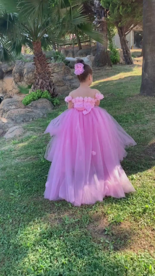 Rebecca flower girl dress pink