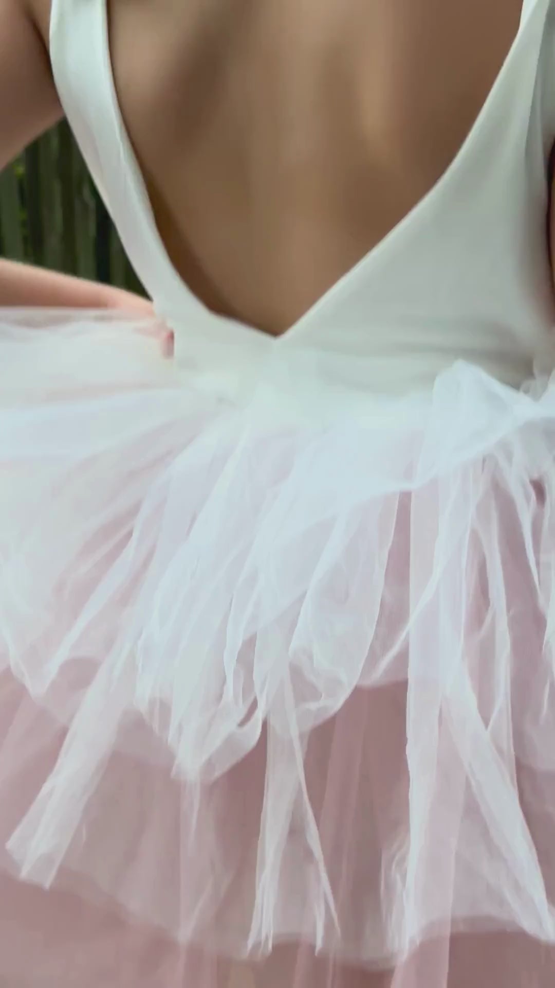 White Blush Leotard Ballerina Sleeveless Tutu
