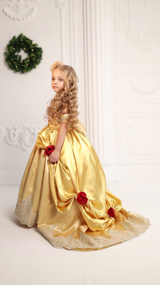 Belle baby girl dress, belle gown