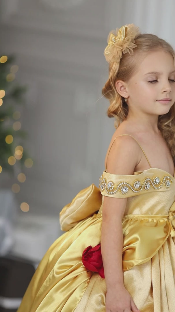 Belle baby girl dress, belle gown