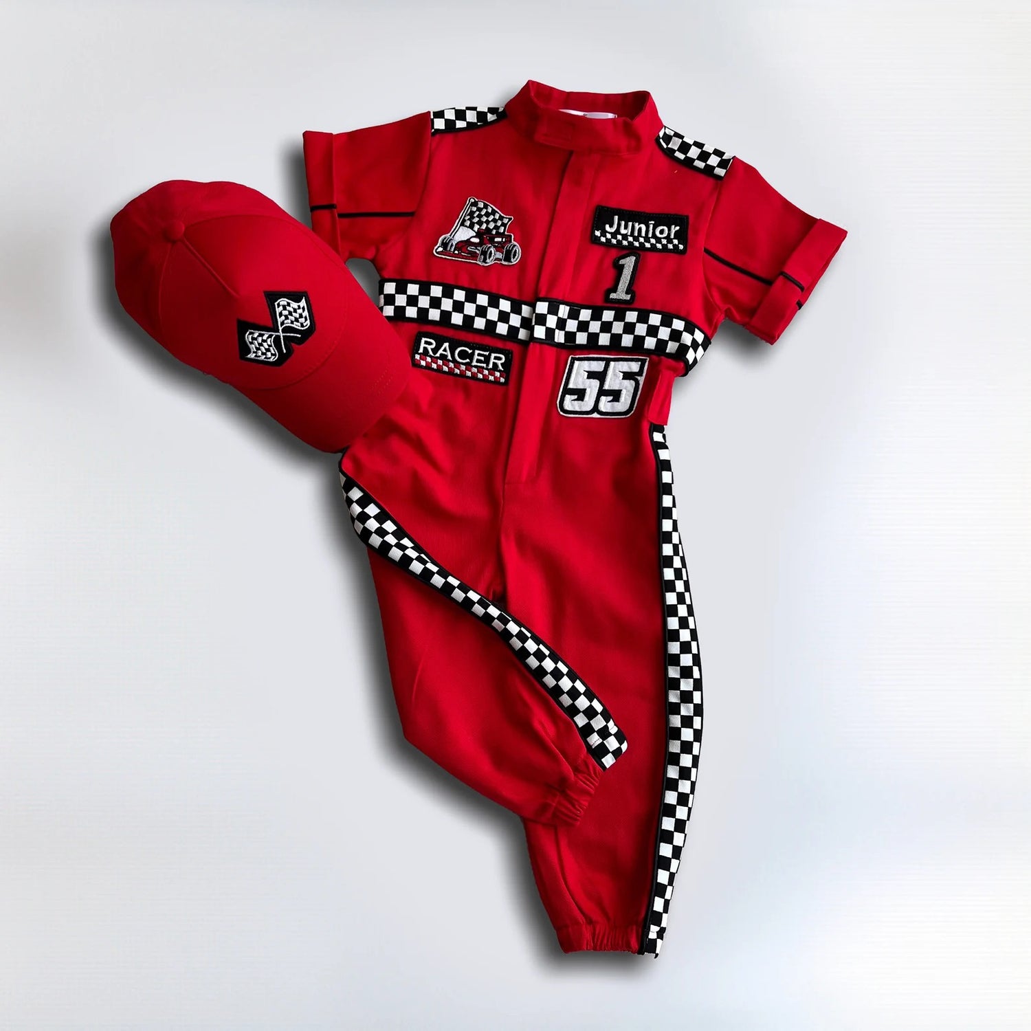 Race F1 costume toddler Short sleeve Shorts jumpsuit Baby Girl Dress