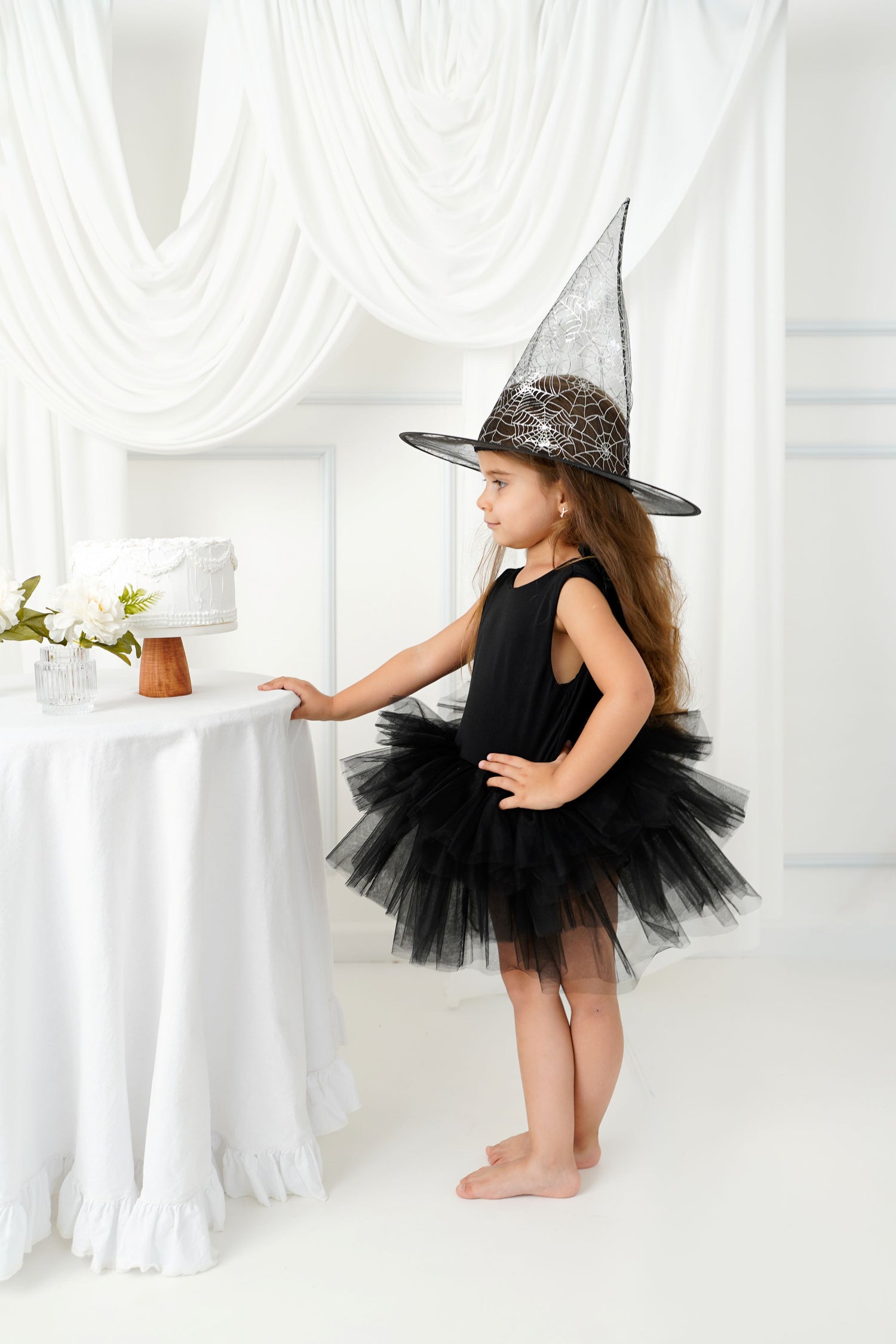 Black Halloween Witch Dress With Tutu Baby Girl Dress