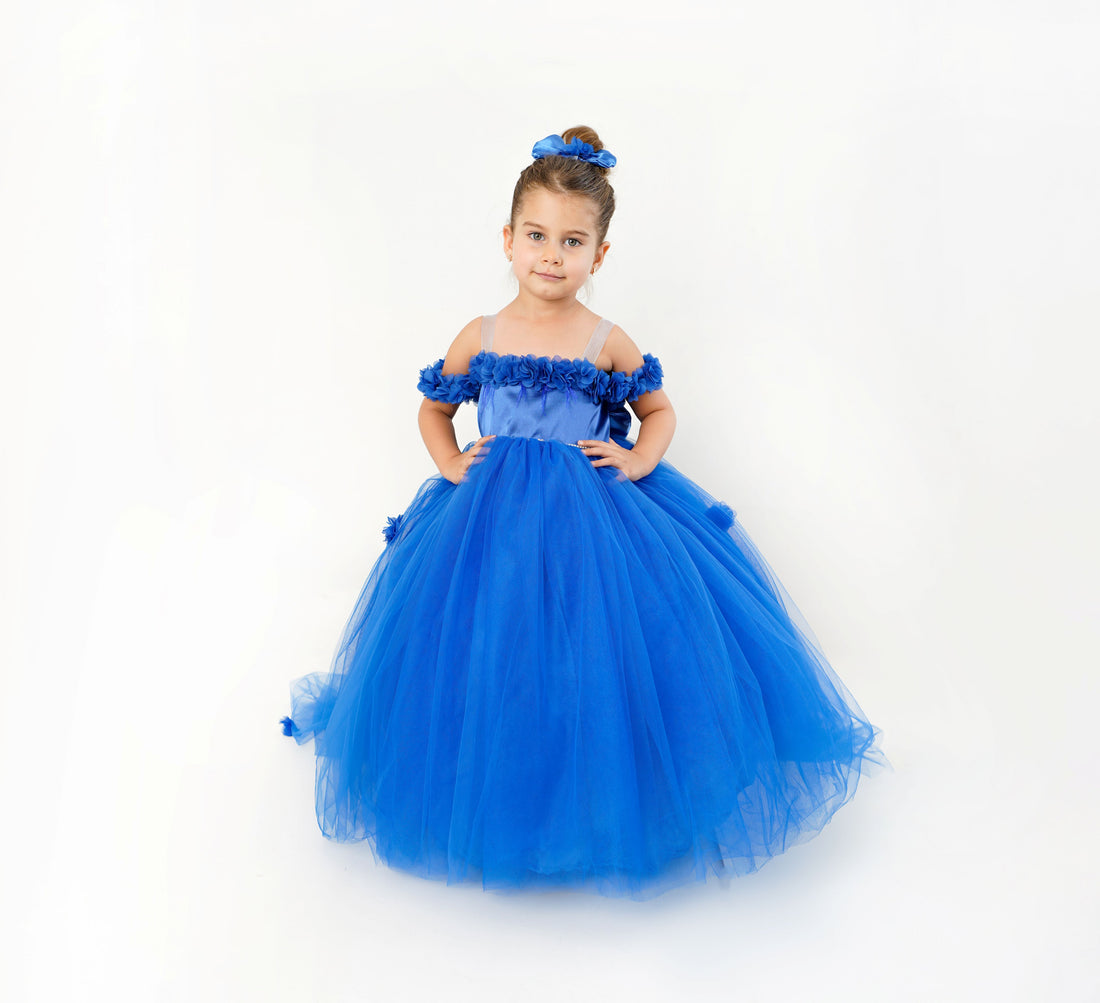Rebecca girl dress royal blue Baby Girl Dress for Special Occasion