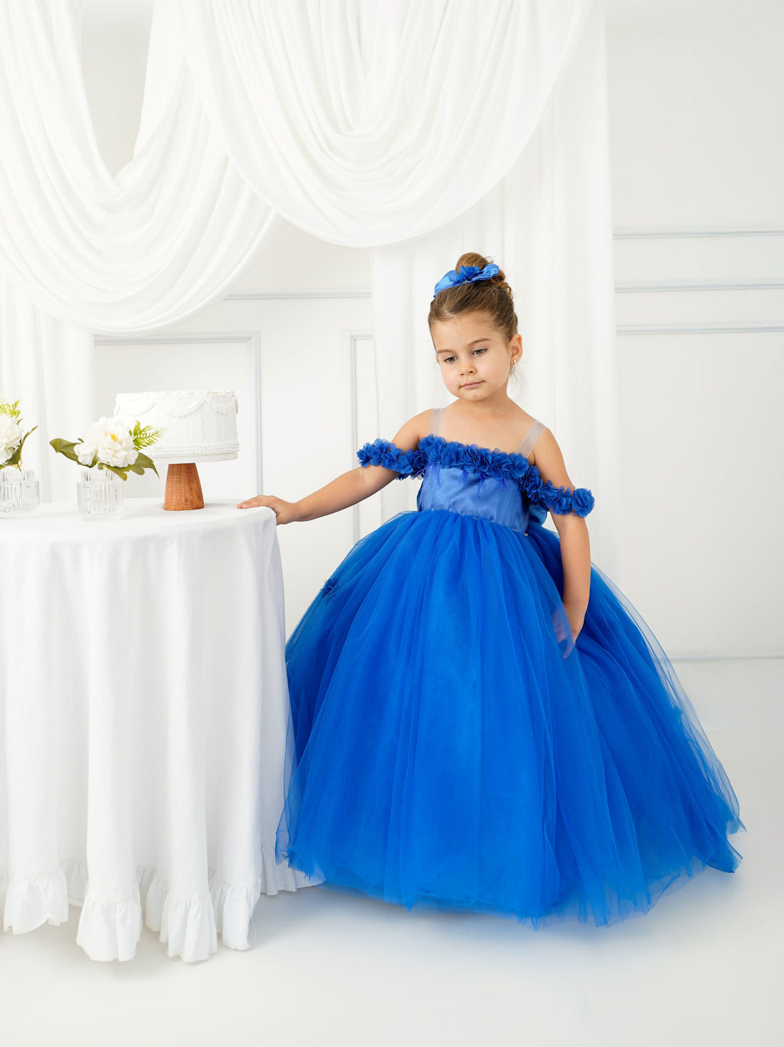 Rebecca girl dress royal blue Baby Girl Dress for Special Occasion