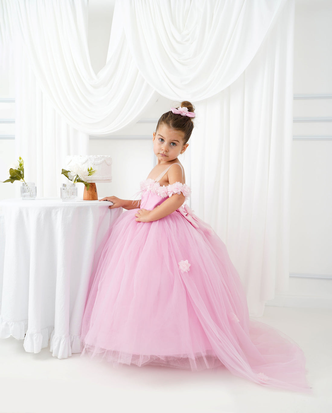 Rebecca flower girl dress pink Baby Girl Dress for Special Occasion