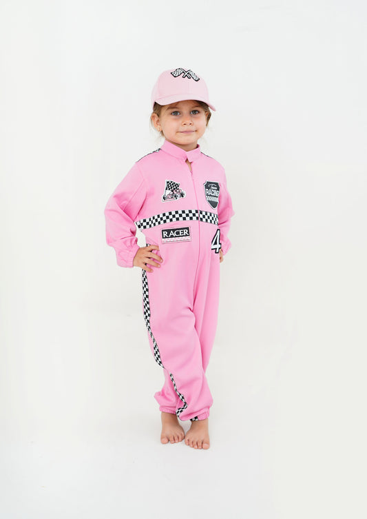 Pink Race F1 costume toddler Baby Girl Dress