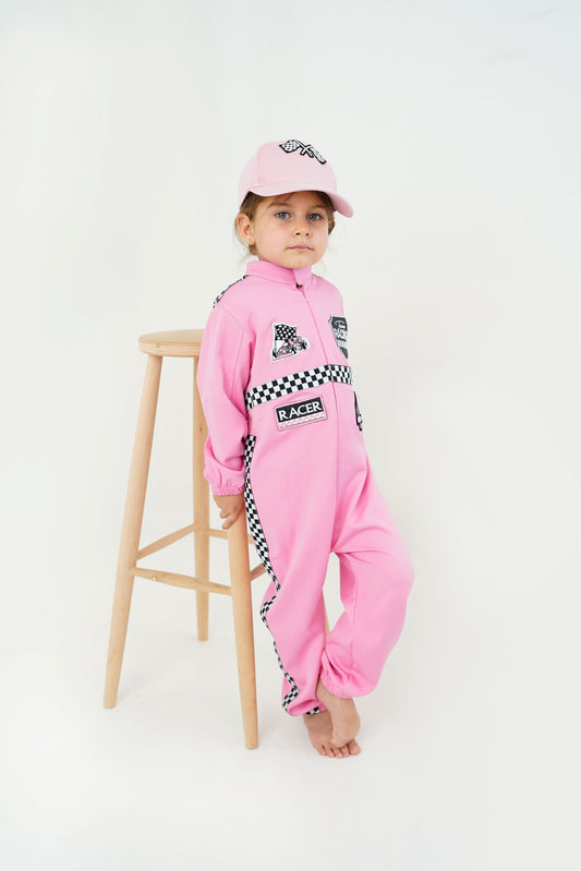 Pink Race F1 costume toddler