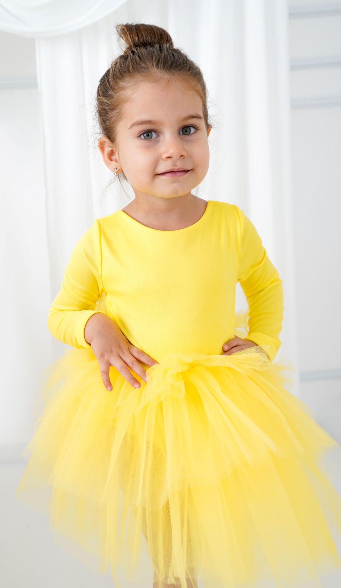 Ballerina tutu yellow Baby Girl Dress for Special Occasion