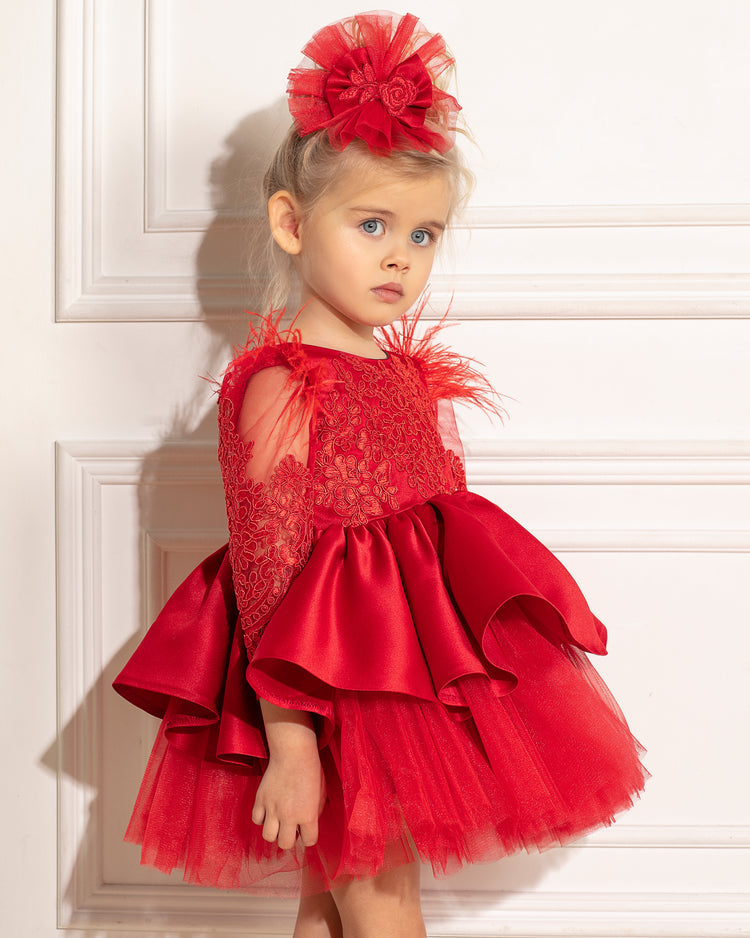 Mariella red girl dress for Christmas