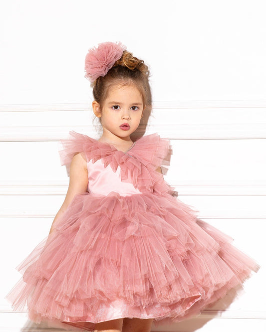 Melis birthday baby dress blush