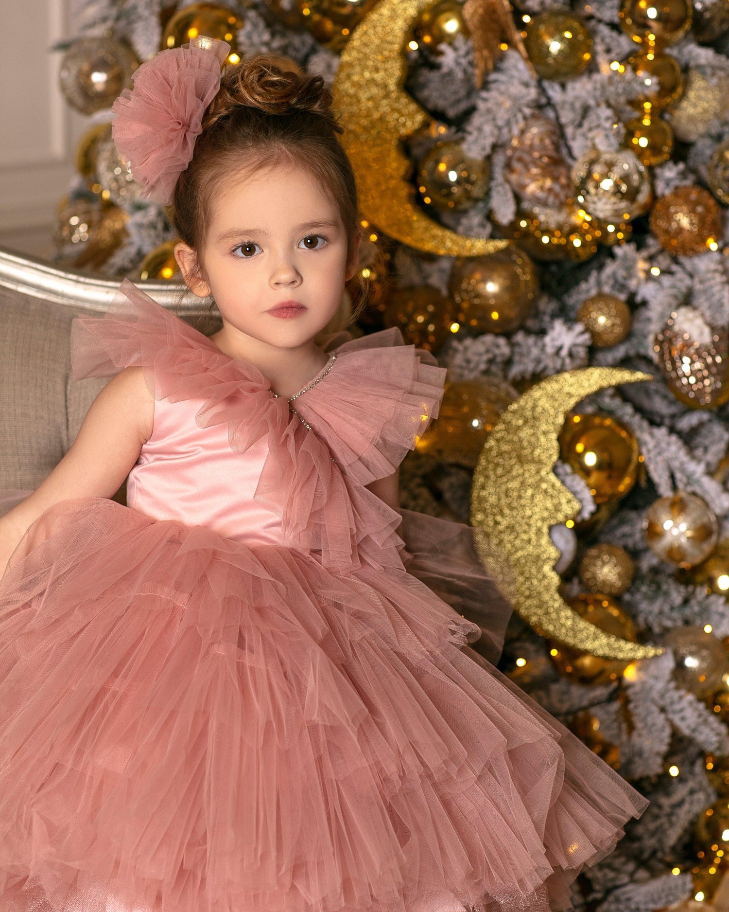 Melis Girl Dress Blush - MyBabyByMerry 
