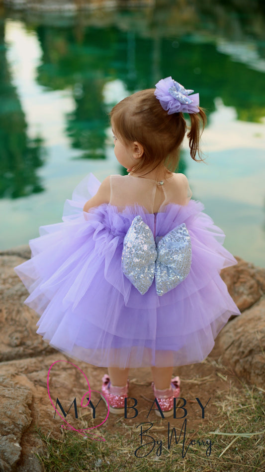 Pelin ruffle dress lilac