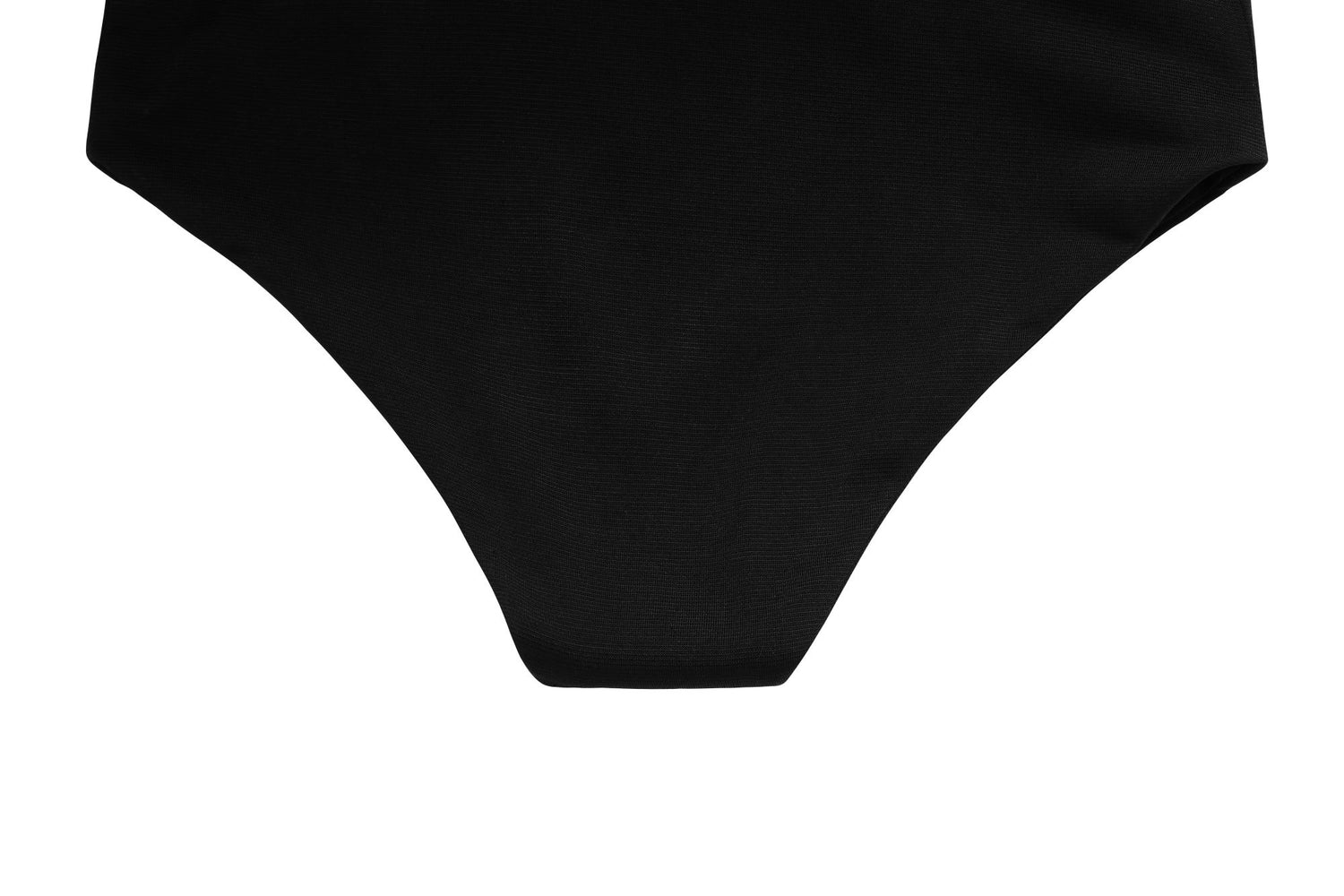 a woman in a black bikini bottom