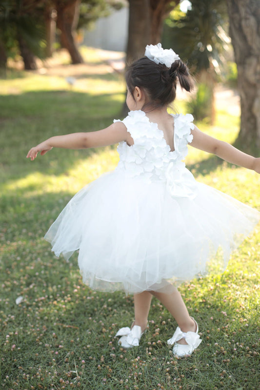 Nalla Flower Girl Dress White