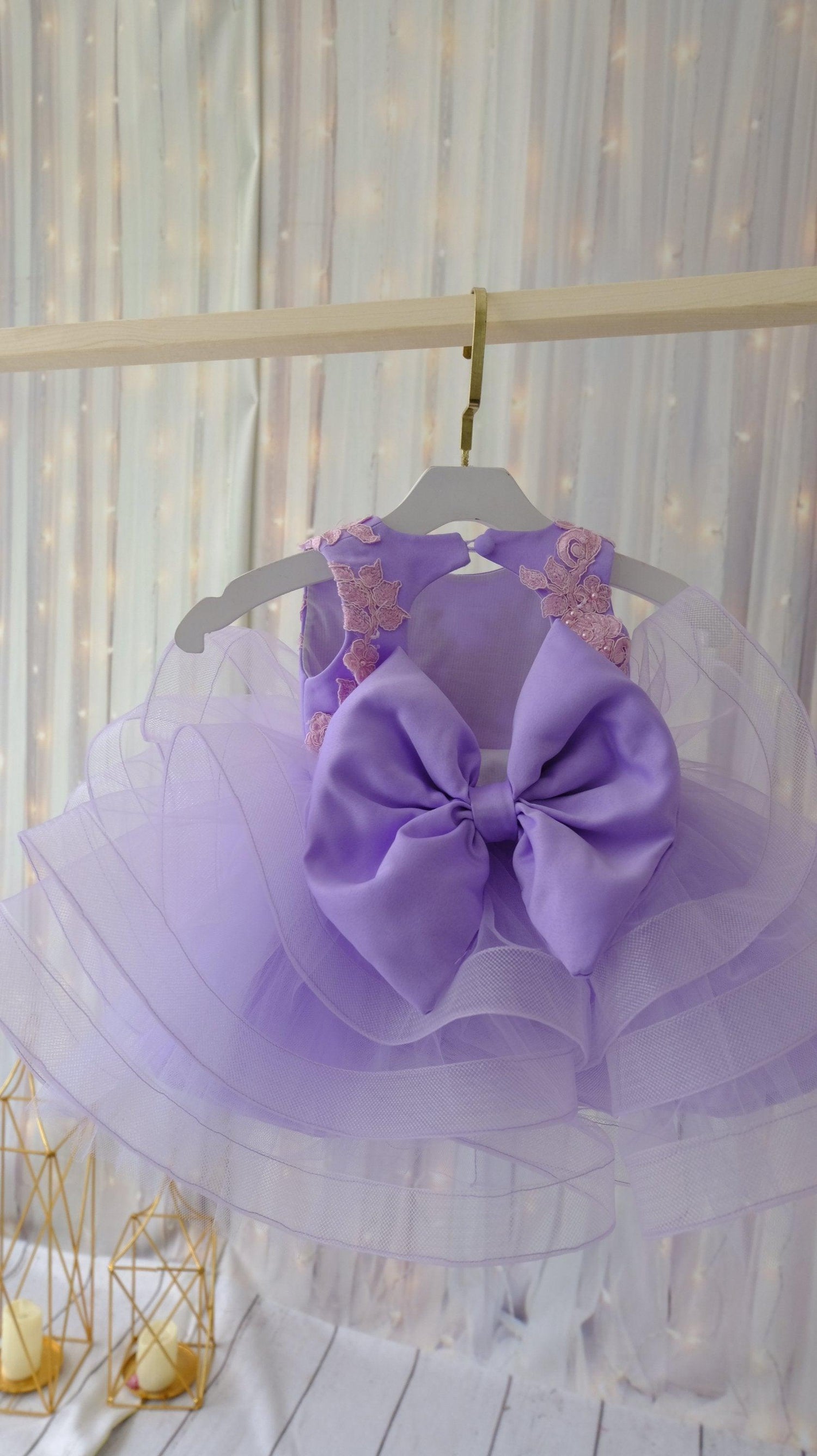 Olivia Girl Dresss lilac - MyBabyByMerry 