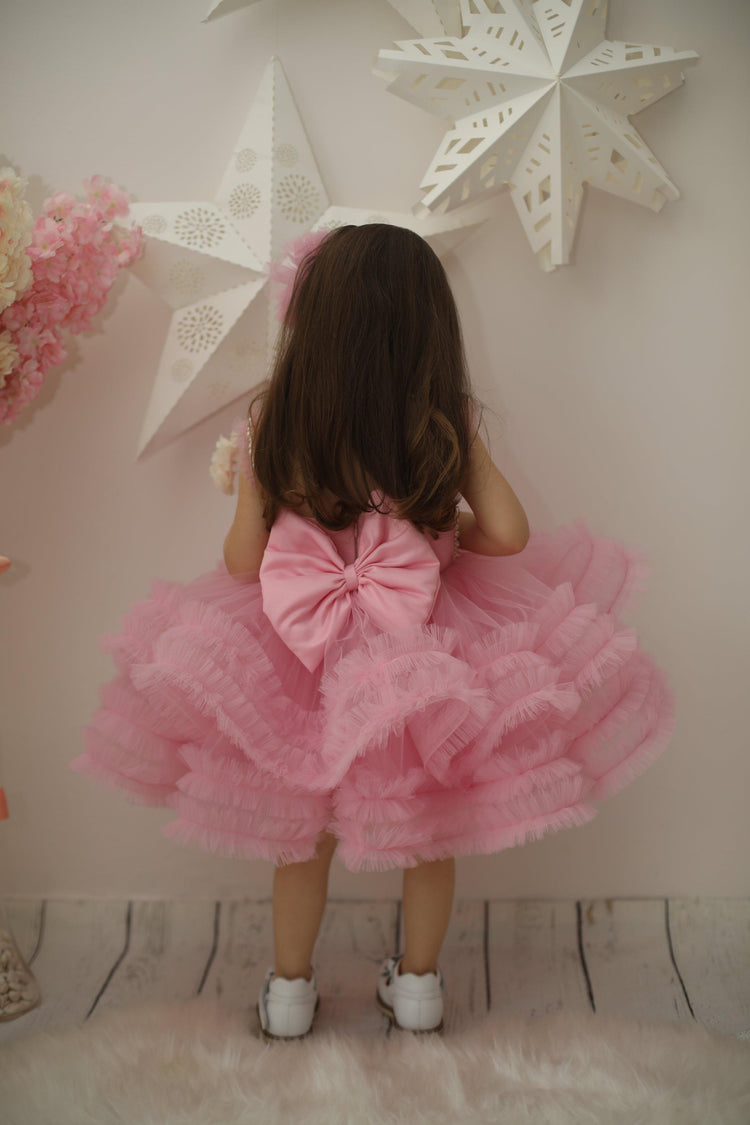 Pink Puffy Girl Dress 
